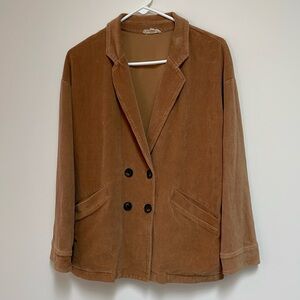 Madewell Women's Knit Corduroy Redford Cotton 2 Button Blazer Size M